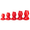 Oxballs Plug Tunnel Pig-Hole rouge Medium - 8 x 5.5 cm